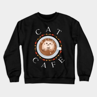 Cat Cafe Orange Cat Crewneck Sweatshirt